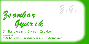 zsombor gyurik business card